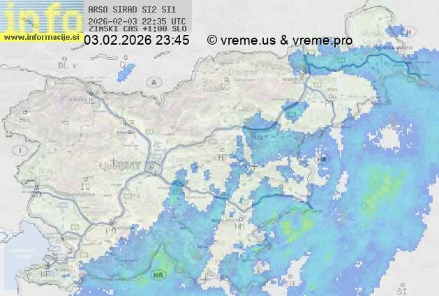 Radarska karta padavin