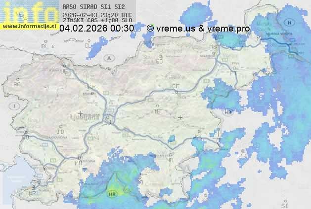 Radarska karta padavin