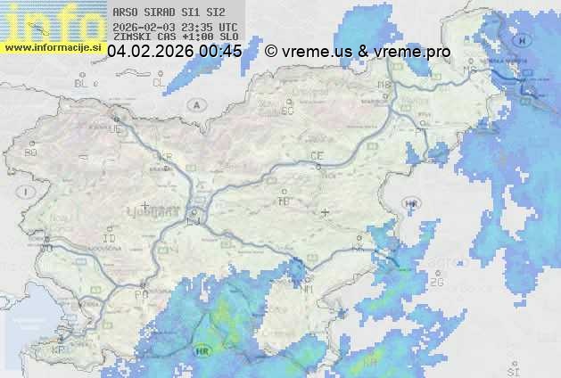 Radarska karta padavin