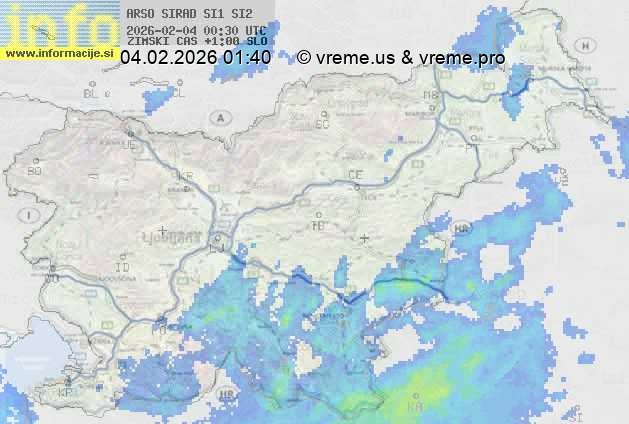 Radarska karta padavin