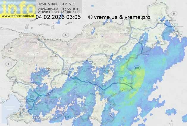 Radarska karta padavin