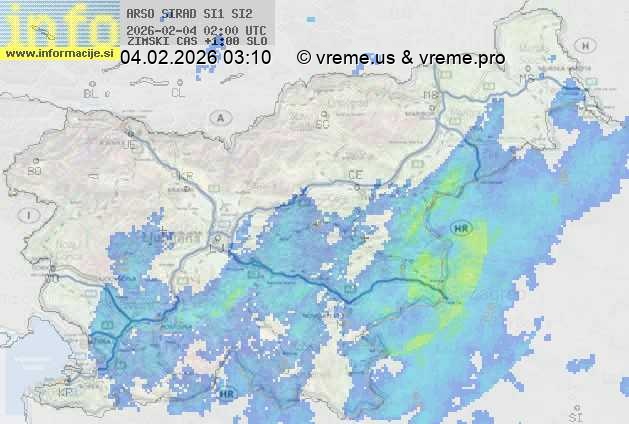 Radarska karta padavin