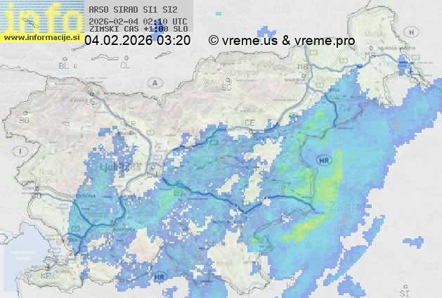 Radarska karta padavin