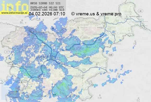 Radarska karta padavin