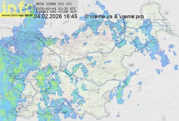 Radarska karta padavin
