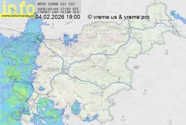 Radarska karta padavin