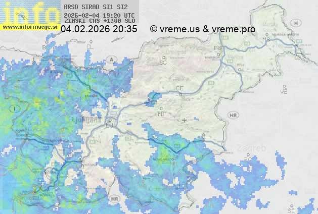 Radarska karta padavin