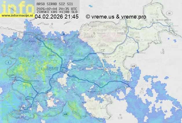 Radarska karta padavin