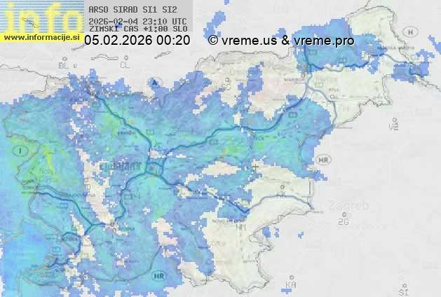 Radarska karta padavin