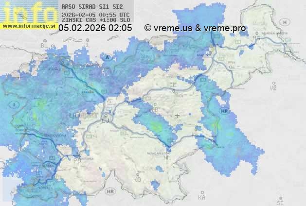 Radarska karta padavin