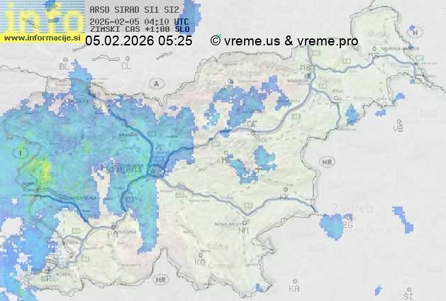 Radarska karta padavin