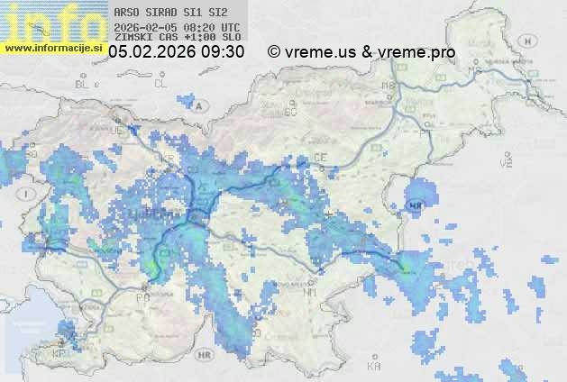 Radarska karta padavin