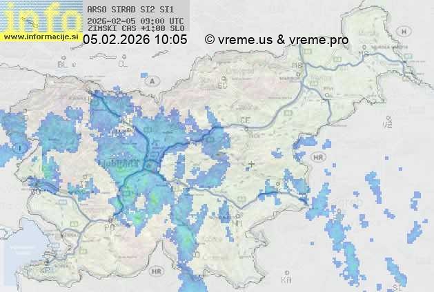 Radarska karta padavin