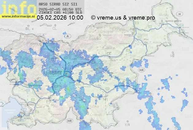 Radarska karta padavin
