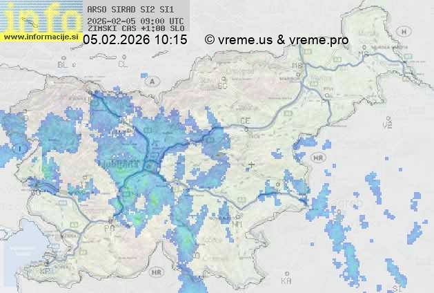 Radarska karta padavin