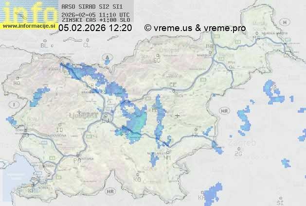 Radarska karta padavin