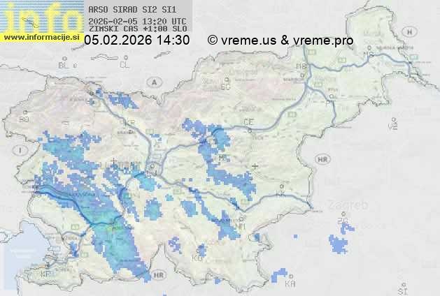 Radarska karta padavin