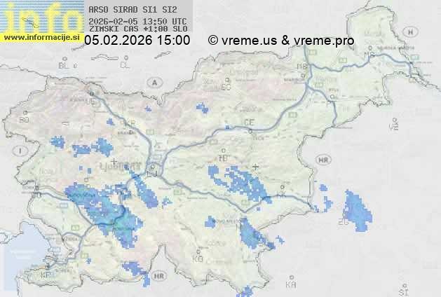Radarska karta padavin