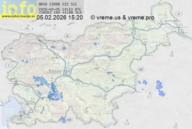 Radarska karta padavin