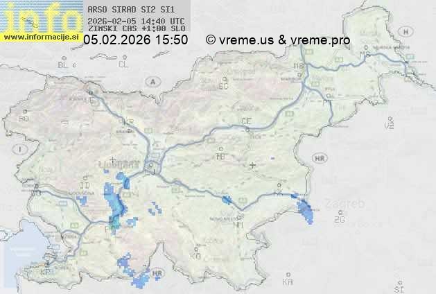 Radarska karta padavin