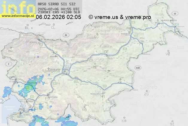 Radarska karta padavin