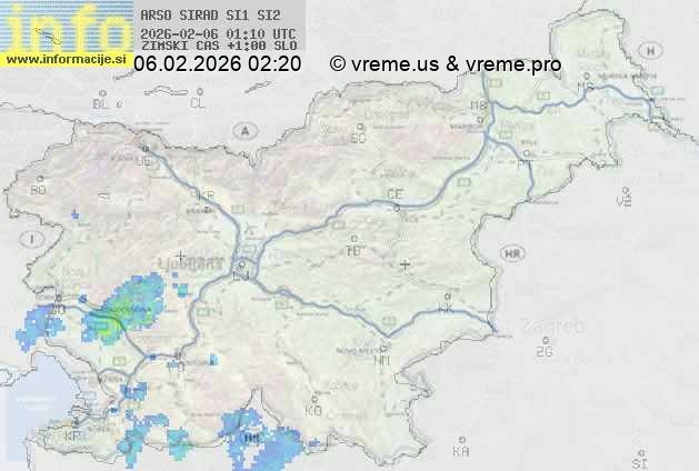 Radarska karta padavin