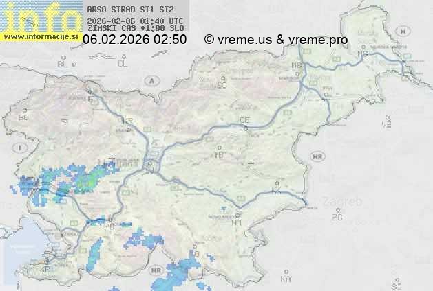 Radarska karta padavin