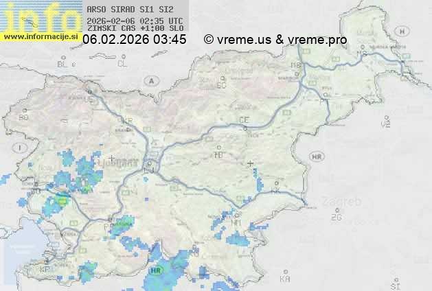 Radarska karta padavin