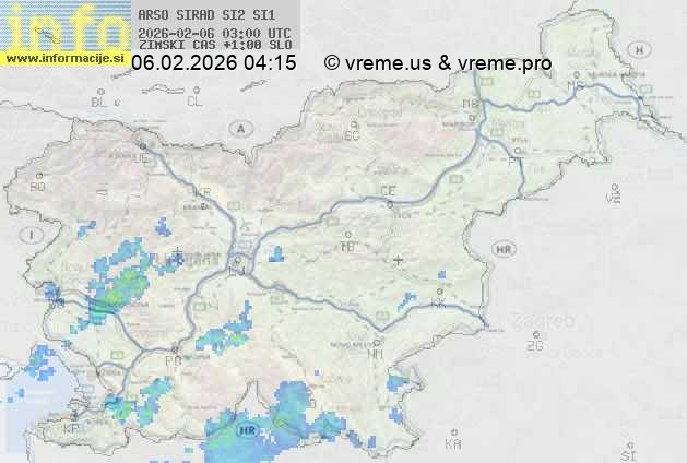 Radarska karta padavin