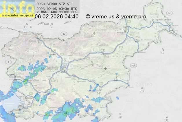 Radarska karta padavin