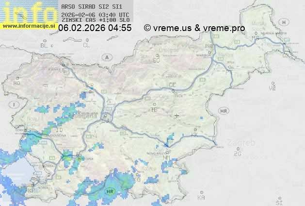 Radarska karta padavin