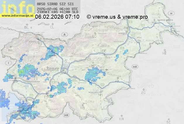 Radarska karta padavin
