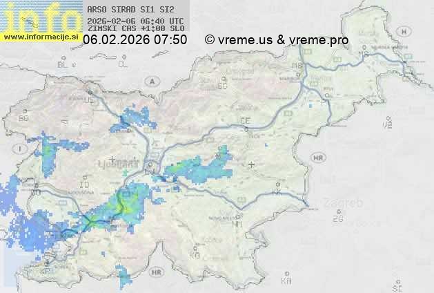 Radarska karta padavin