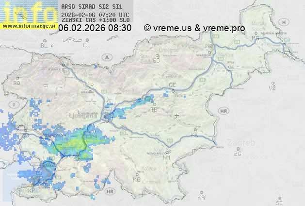 Radarska karta padavin