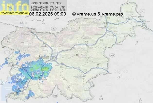 Radarska karta padavin