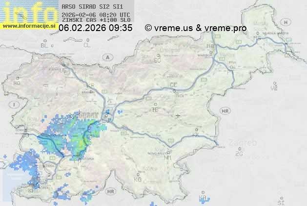 Radarska karta padavin