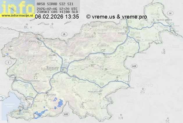 Radarska karta padavin