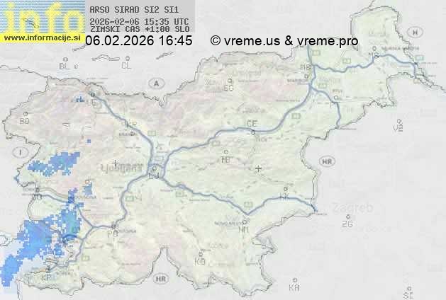 Radarska karta padavin