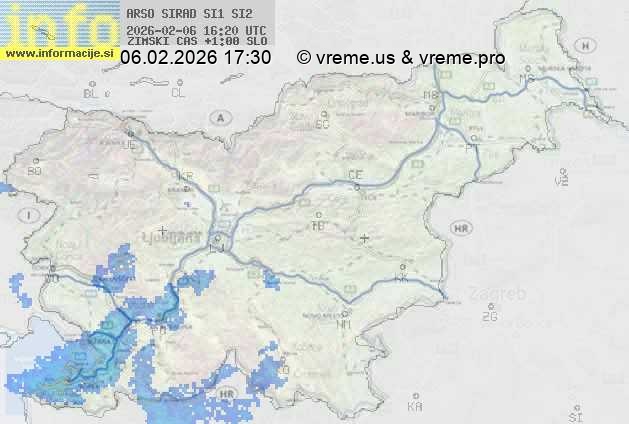 Radarska karta padavin