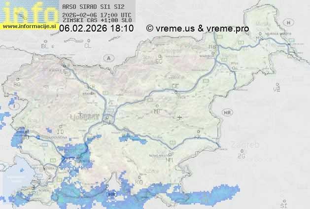 Radarska karta padavin