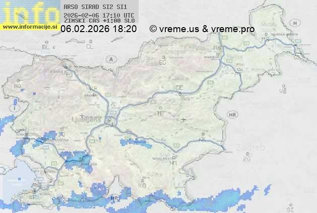 Radarska karta padavin