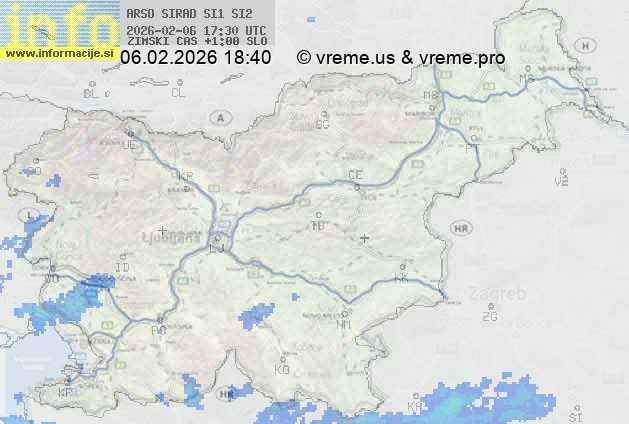 Radarska karta padavin