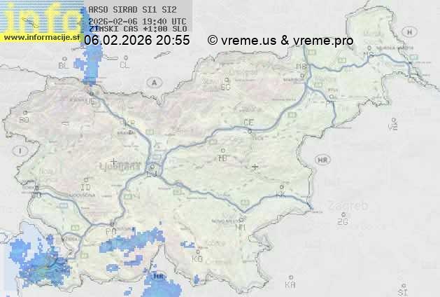 Radarska karta padavin