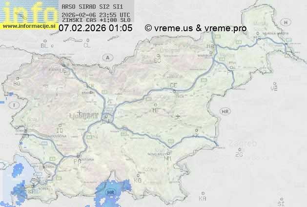 Radarska karta padavin