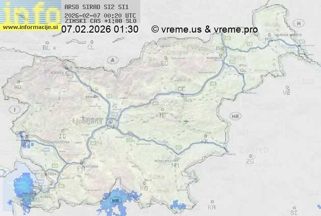 Radarska karta padavin