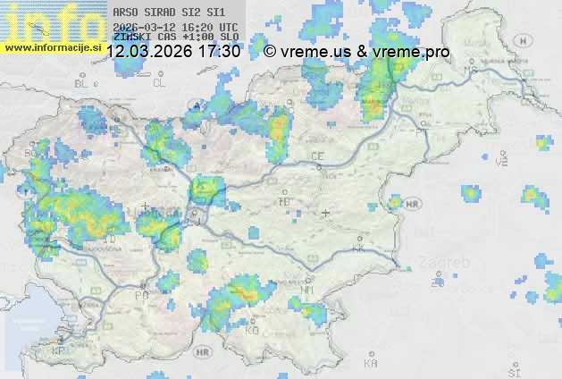 Radarska karta padavin