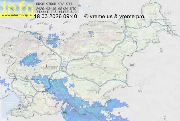 Radarska karta padavin