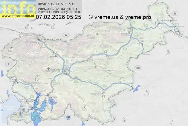 Radarska karta padavin