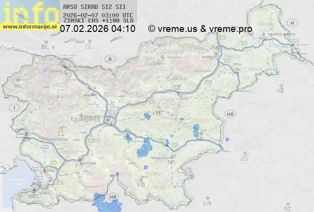 Radarska karta padavin