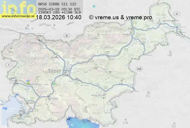 Radarska karta padavin